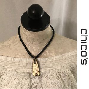 Chicos Metal Pendant Necklace